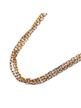 Cartier Necklace Three Colors 18k Yellow Gold 18k White Pink